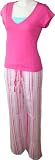 Anucci Pink & White Stripe Long Pyjamas Size 14 LN334