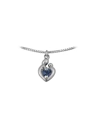 0.50 (1/2) cttw Small Sterling Silver Mother and Child® September Charm by Janel Russell