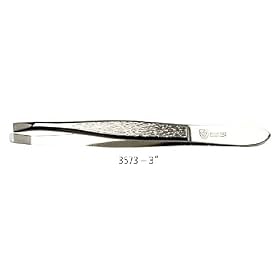3 Swords - Tweezers 3" - angled, Steelwares are nickel plated-shiny, Quality: Made in Solingen