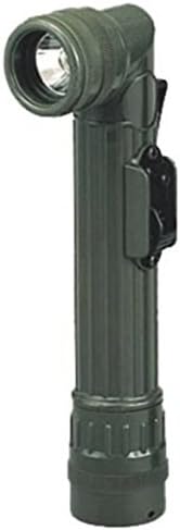 Olive Drab Green Military GI Style AA Battery Angle Flashlight Color Lenses