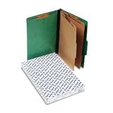 Classification Folder, 2 Expansion, 20 pt, Legal, Green