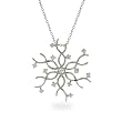 Elegant Silver and CZ Snowflake Pendant