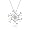 Eve's Addiction Elegant Silver and CZ Snowflake Pendant, 16 inches