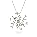Elegant Silver and CZ Snowflake Pendant