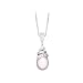 14K White Gold 0.04 ct. Diamond and Fresh Water Pearl Pendant with Chain