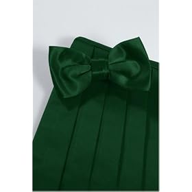 Bowtie and Cummerbund Set - Luxury Satin Hunter