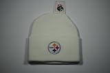 Pittsburgh Steelers White Cuffed Knit Beanie Winter Hat Cap