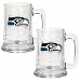Seattle Seahawks 2 Piece 15 oz. Glass Tankard Set