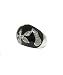 Silver Black Chunky Crystal Art Deco Ring Jewelry