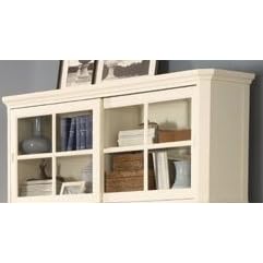 Home Elegance 8891-12T WHT STACKABLE BOOKCASE TOP CROWN by Home Elegance