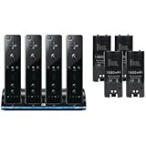 New High Quality CTA WI-4DCB NINTENDO WII QUAD CHARGE STATION WITH 4 RECHAR ....