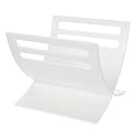 Japanese-Style Curved Magazine Rack - White