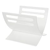 Japanese-Style Curved Magazine Rack - White