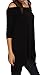 Lolichy Women Cold Shoulder Top Black 3/4 Sleeve Tunic Tops Tank
