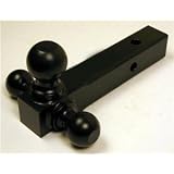 Black Tri-Ball Mount Hitch Mount Balls Truck, Trailer, Boat, RV by Global Parts