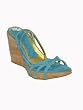 FORNARINA Star Cork Wedge Sandal in Blue