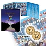 Presidential Dollar Coin Album W/P&D Washington BU Coins
