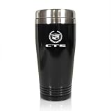 Cadillac Logo CTS Black Stainless Steel Travel Mug, Official Licensed