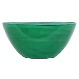 Colorful Recycled Art Glass Large Emerald Green Salad Bowl 160oz by 