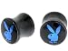 Playboy Blue Foil Rabbit Head Flared Expander Plug Set