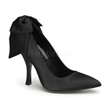 Pinup Couture BOMBSHELL-03, 4 1/2 Inch Heel Pump With Large Satin Bow