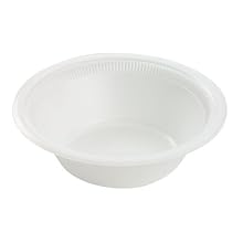 Solo RS12BN-0007 12 oz White Centerpiece Polystyrene Laminated Foam Dinnerware Bowl (8 Packs of 125)