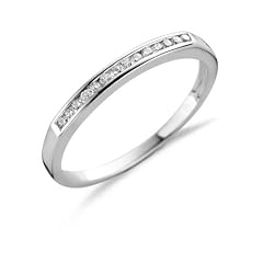 Miore 18 Karat (750) Wei�gold 54 (17.2) Damenring, mit 14 (0,1 cts) Diamanten M0582WO