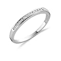 Miore 18ct White Gold Eternity Ring with Diamonds
