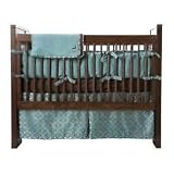 Fawn: Bedding Crib Sheet - Blue Moon - Blue... by Petunia Pickle Bottom