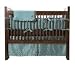 Fawn: Bedding Crib Sheet - Blue Moon - Blue/Chocolate
