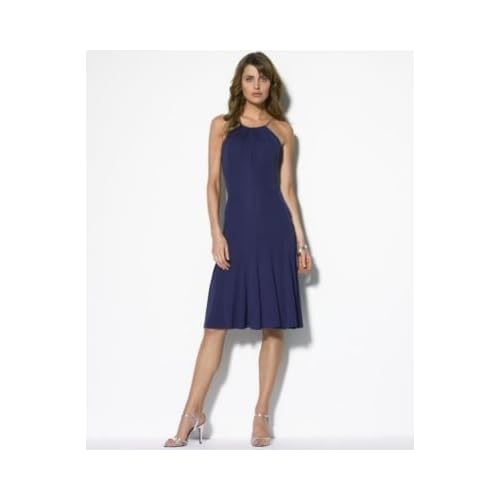 Lauren by Ralph Lauren Petite Halter Dress with Chain Strap