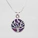 Jewelry : Sterling Silver Tree of Life Pendant with Patina Finish on 16' Box Chain, #9104