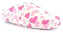 Moonlights "Ellie" Ladies Softy Heart Print Slippers - White / Pink