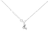 Sterling Silver Diamond Cut Shotbead 9+1in Anklet With Dolphin Drop
