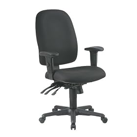 Office Star 43819 MULTI-FUNCTION ERGONOMIC CHAIR WITH RATCHET BACK AND ADJUSTABLE SOFT PADDED ARMS... by Office Star