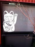 Maneki Neko Money Cat vinyl decal large