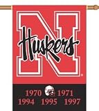 Nebraska Cornhuskers Champ Years 2-Sided 28 x 40 Banner w/ Pole Sleeve