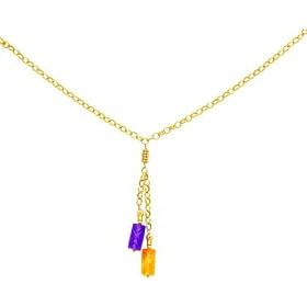 Click here to buy 14K Gold Multi Gemstone Necklace 18 by FindingKing.