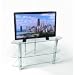 Walker Edison Bermuda 44-Inch Corner TV Stand, Clear/Silver Image