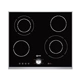 NEFF 60cm Ceramic Hob with four zones and stainless steel trim T14T30N0