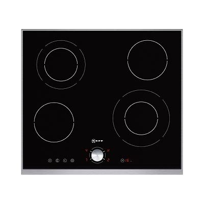 NEFF 60cm Ceramic Hob with four zones and stainless steel trim T14T30N0