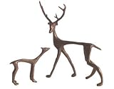 Set of Bronze Mother & Baby Deer