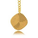 Starburst Tie Tack Pin In Gold Metal With Chain