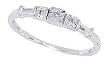 0.01ctTW Illusion Princess Cut Round Three Stone Diamond Engagement, Wedding ,Promise Ring in 10Kt White Gold