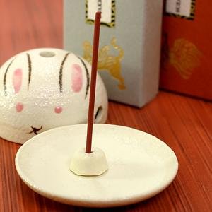 京都清水焼 うさぎのお香立て