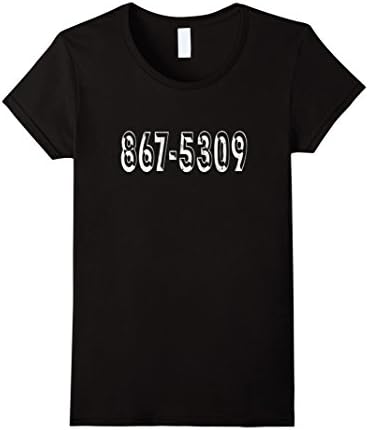 Women's PREMIUM Jenny 8675309 Funny Retro 80's T-Shirt Medium Black