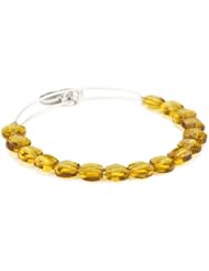 Alex and Ani "Bangle Bar Color Palette" Dark Topaz-Color Luxe Shiny-Silver Expandable Bracelet