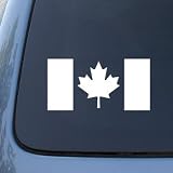 CANADA FLAG CANADIAN - Car, Truck, Notebook, Vinyl Decal Sticker #1962 | Vinyl Color: White