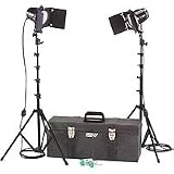 Photogenic K41 2- Light 1200 total watt Tungsten Toolbox Light Kit with BarndoorS Photogenic K41 2- Light 1200 total watt Tungsten Toolbox Light Kit with BarndoorS
