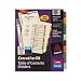 Avery Executive Ready Index Table/Contents Dividers, 10-Tab, 1-10, Letter, Assorted, 10 per Set (11277)